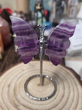 Flourite Butterfly 3 In (Mental Focus) ( D)